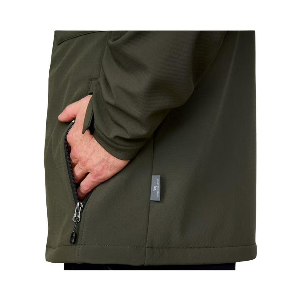 Free Country Men's Wind & Water Resistant Softshell Olive Jacket NWT Size L - Picture 5 of 11